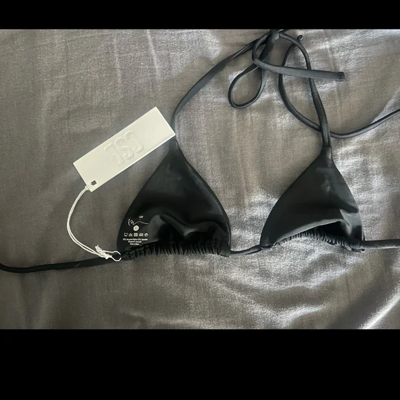 CSB Black Triangle Bikini Top and Cheeky Thong Set - Picture 3 of 8